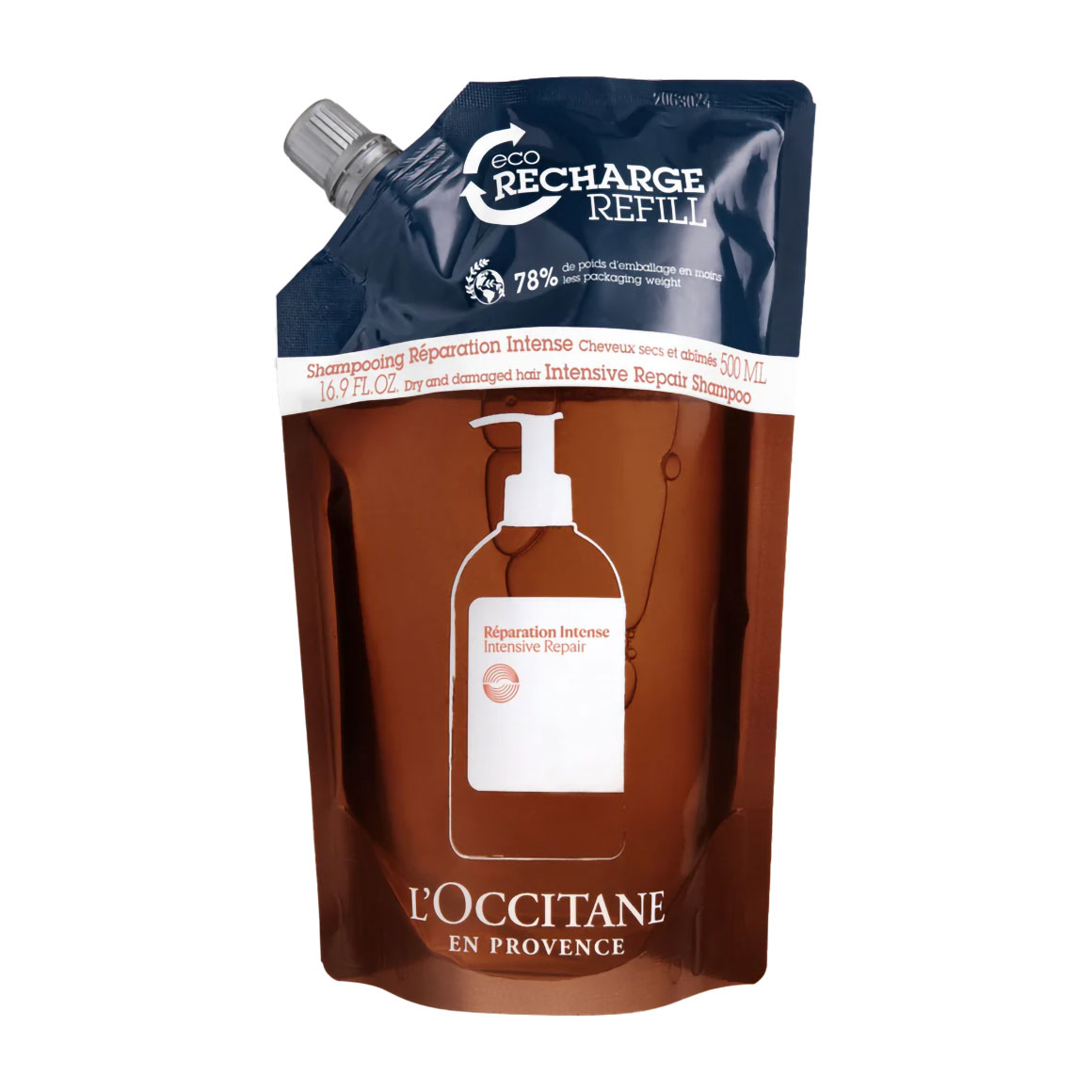 Шампунь для волосся L'Occitane En Provence Intensive Repair Shampoo Refill, 500 мл (запаска)